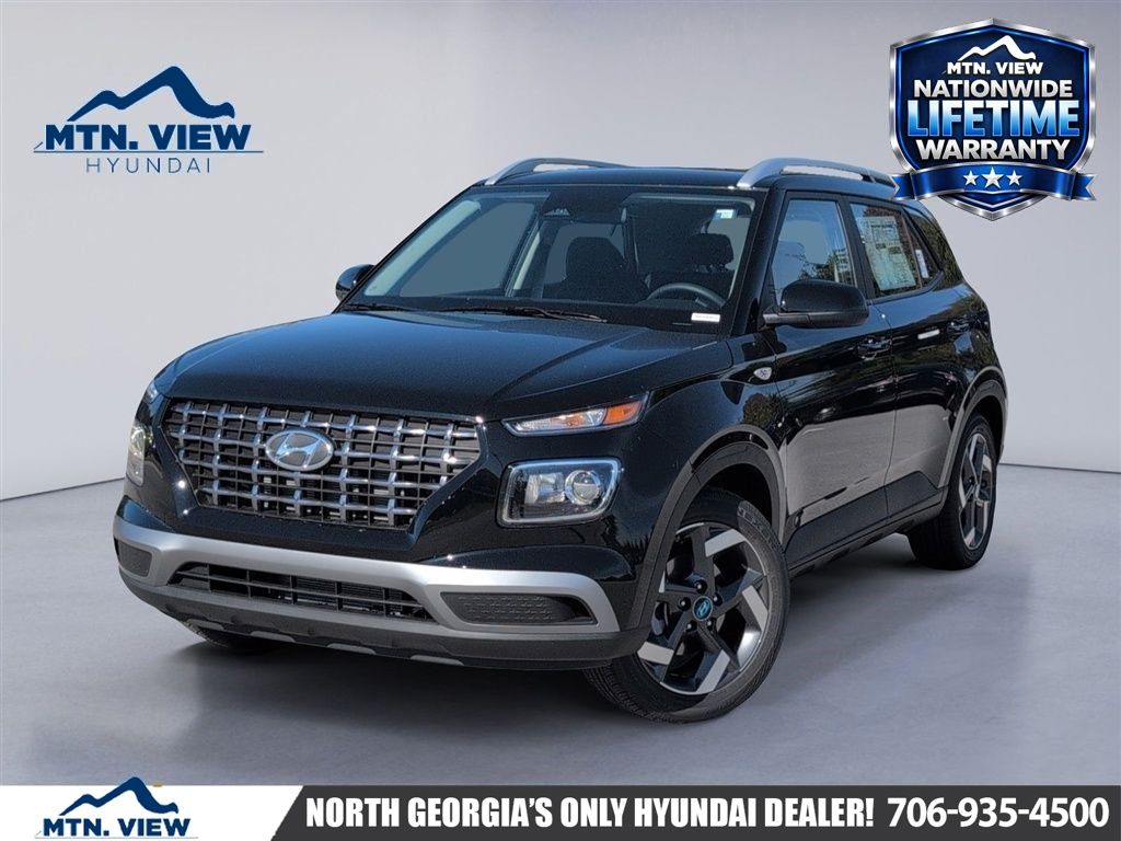 Onyx Black 2026 Hyundai Venue SUV / Crossover Front-Wheel Drive Continuously Variable Transmission