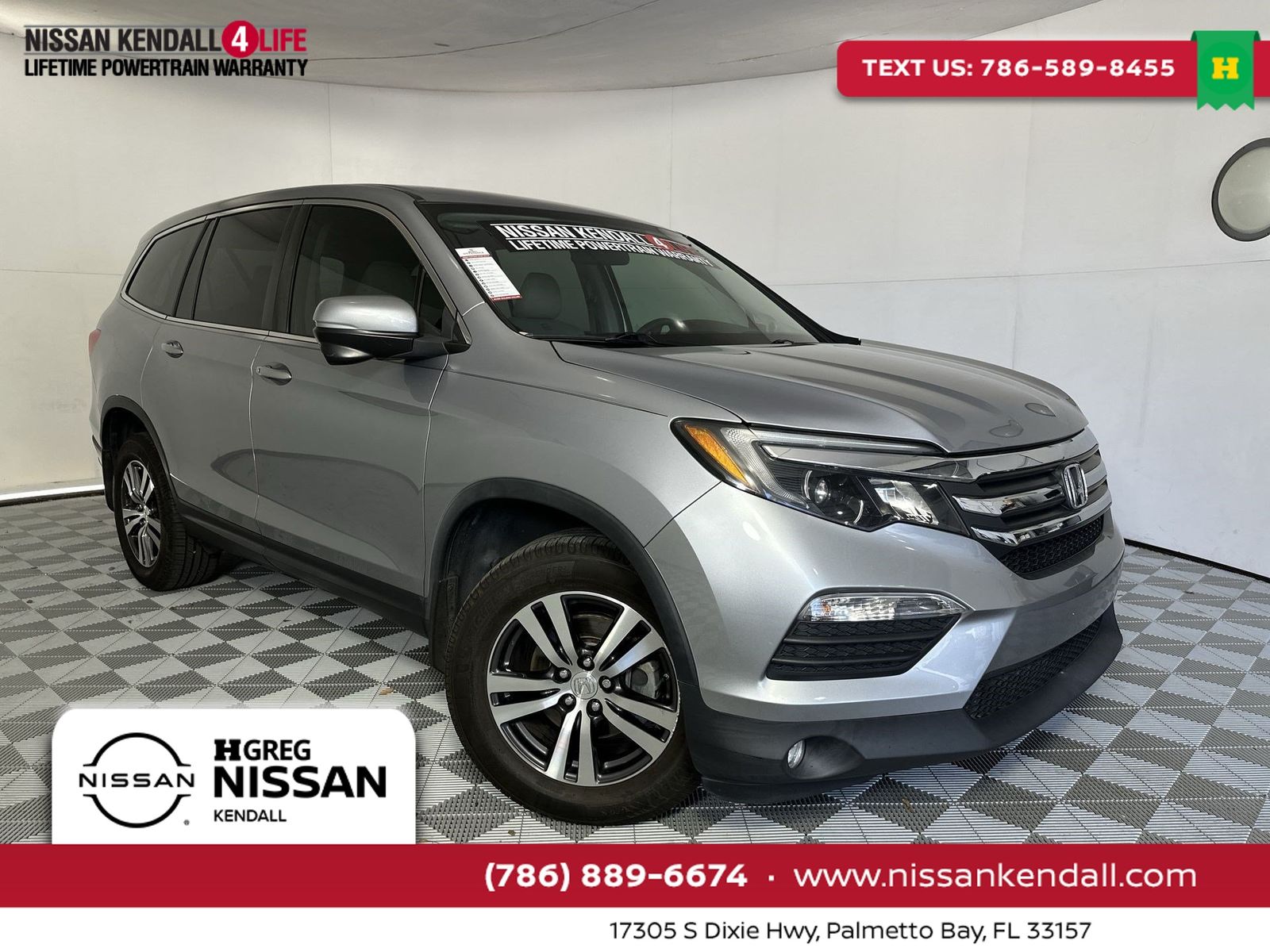 Silver 2018 Honda Pilot SUV / Crossover Front-Wheel Drive 6-Speed Automatic