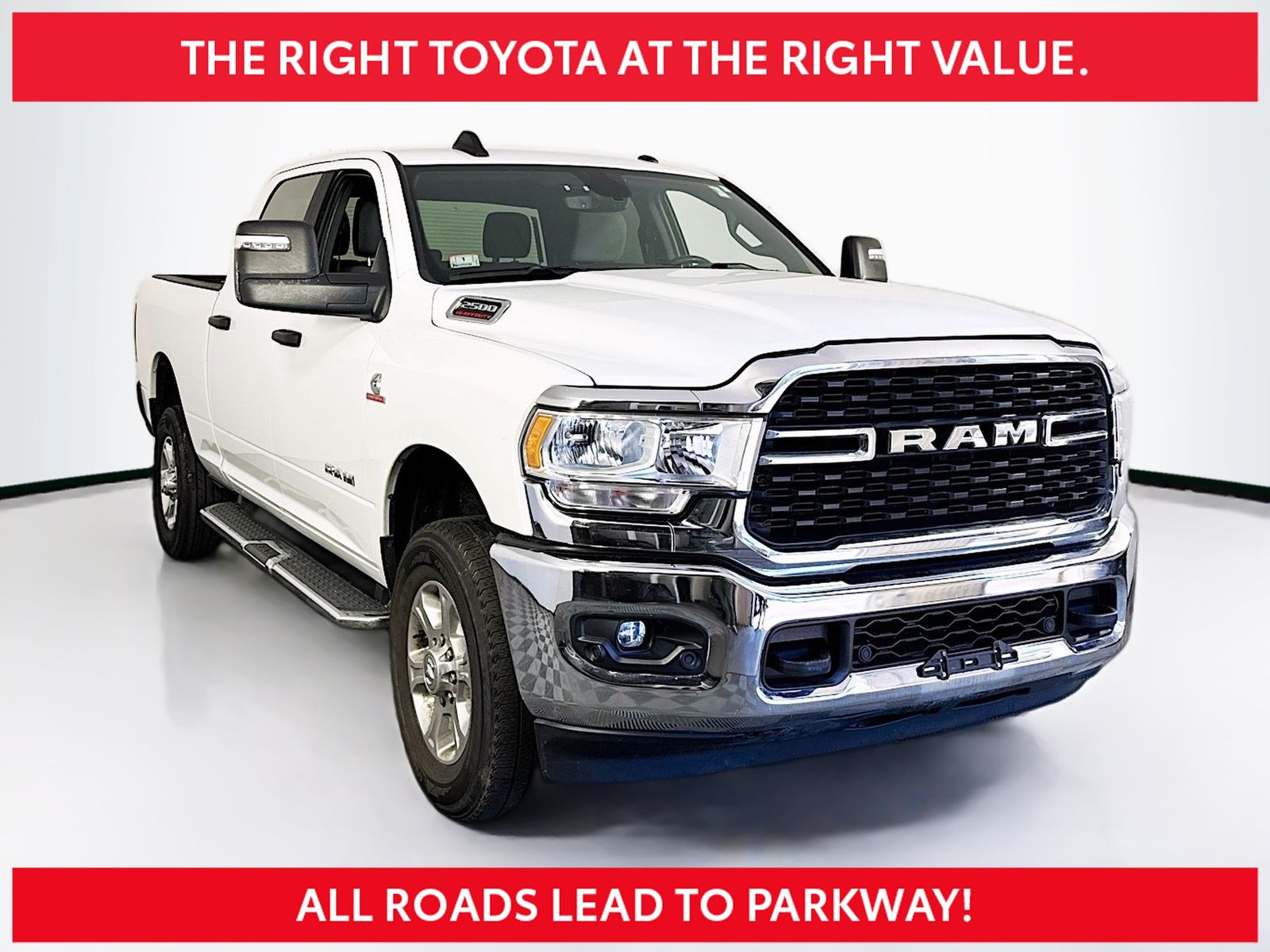 Bright White Clearcoat 2023 RAM 2500 Pickup Truck Four-Wheel Drive 6-Speed Automatic