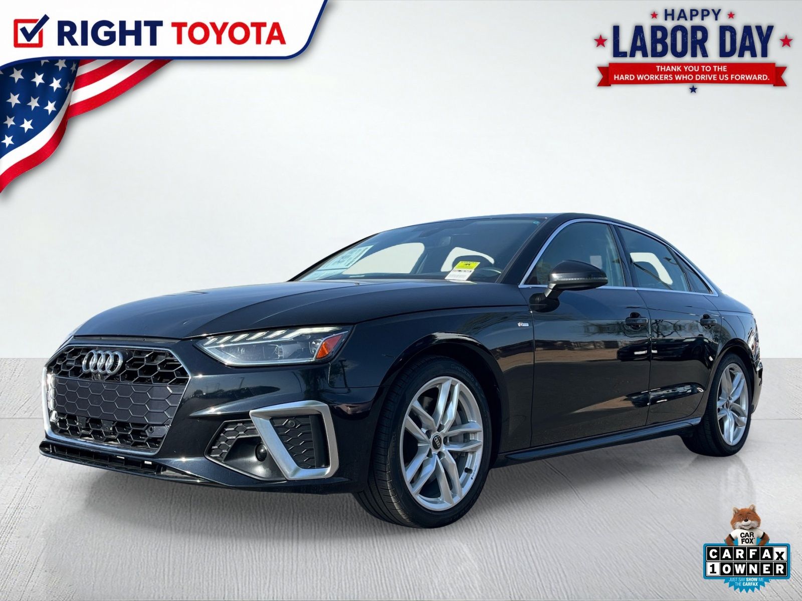 Mythos Black Metallic 2024 Audi A4 Sedan All-Wheel Drive 7-Speed Automatic