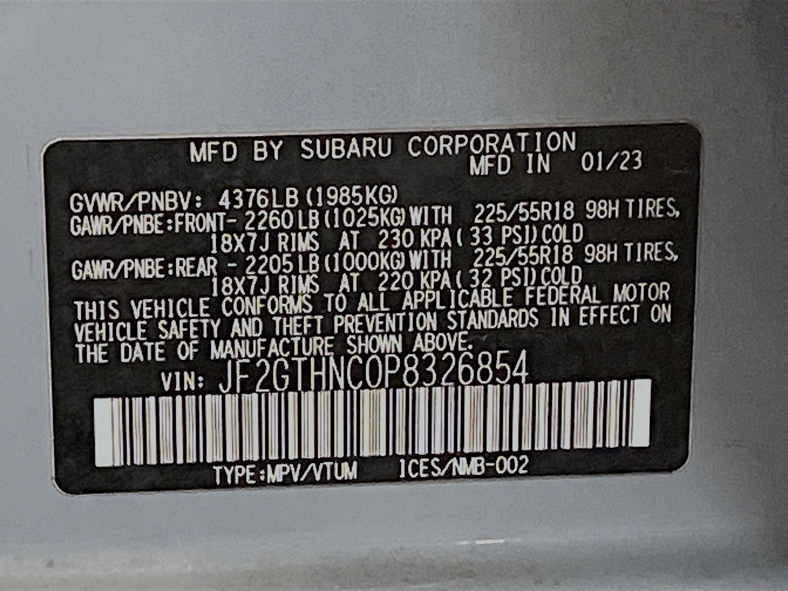 Used 2023 Gray Subaru Limited image 30