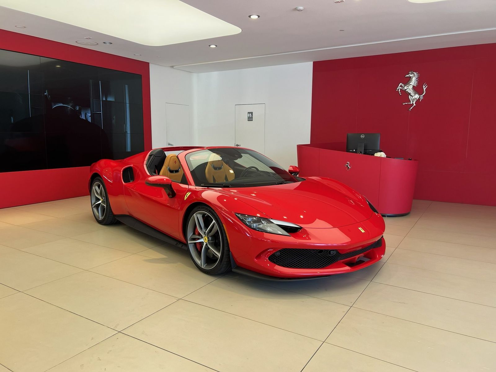 Rosso Corsa 2024 Ferrari 296 GTS RWD Convertible Rear-Wheel Drive 8-Speed Dual Clutch
