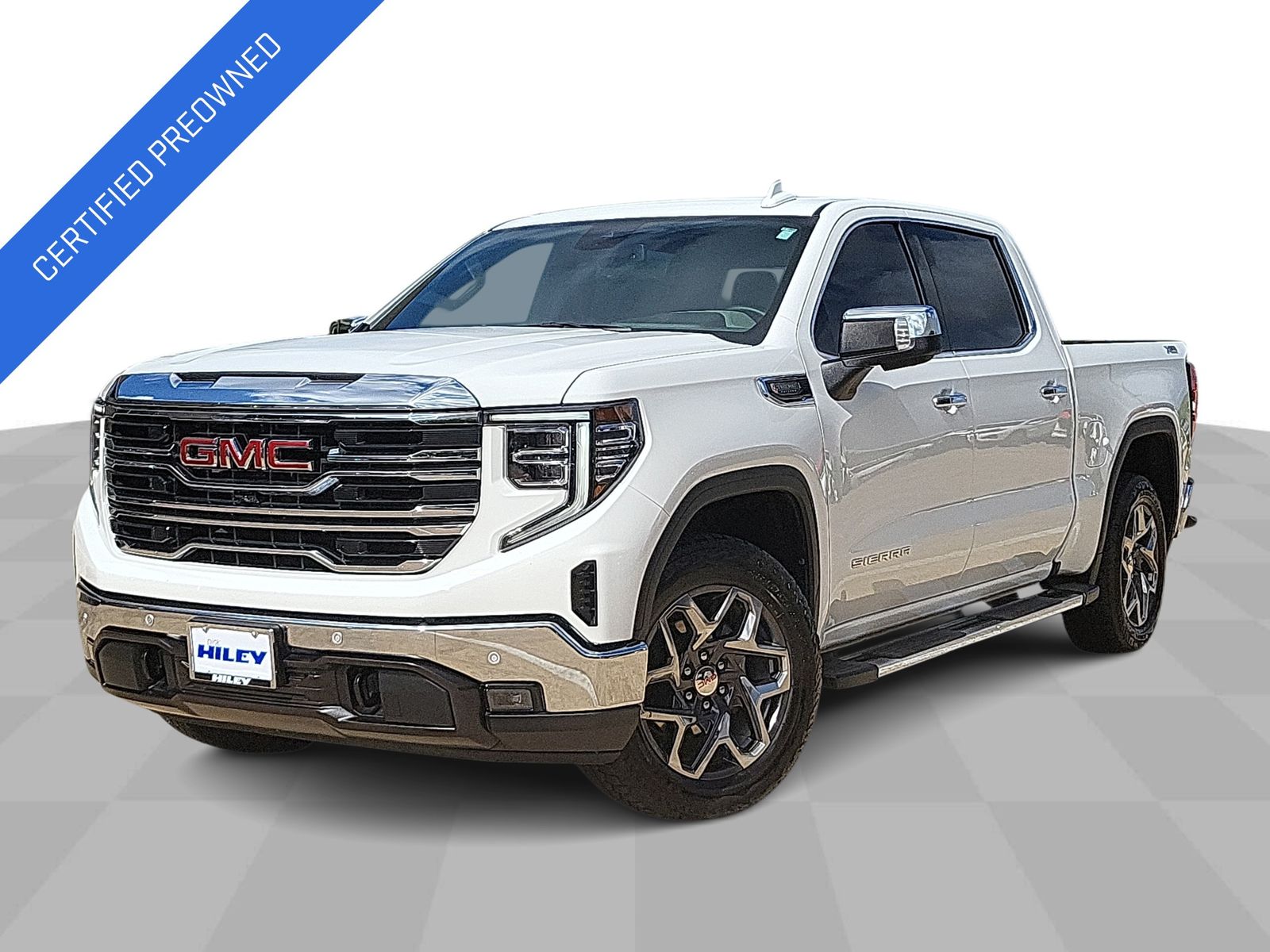 Summit White 2024 GMC Sierra 1500 SLT Crew Cab 4WD Pickup Truck Four-Wheel Drive Automatic