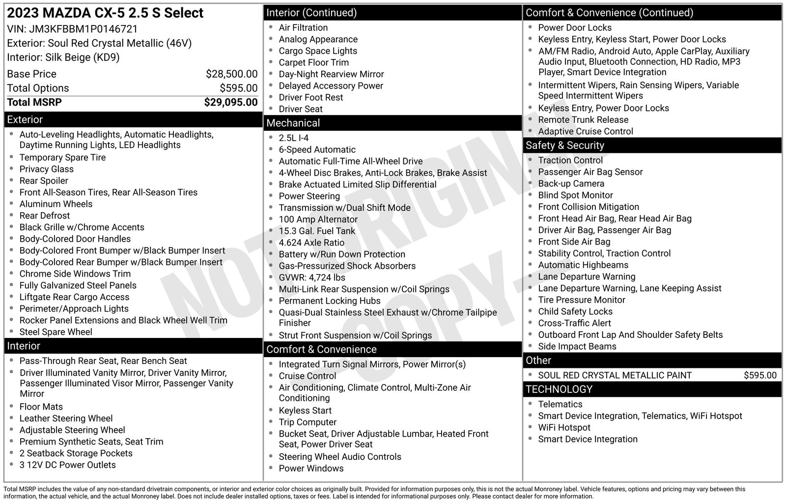 Used Car 2023 Mazda Cx-5  2.5 S Select Package For Sale Under $25,000 In Austin, Texas