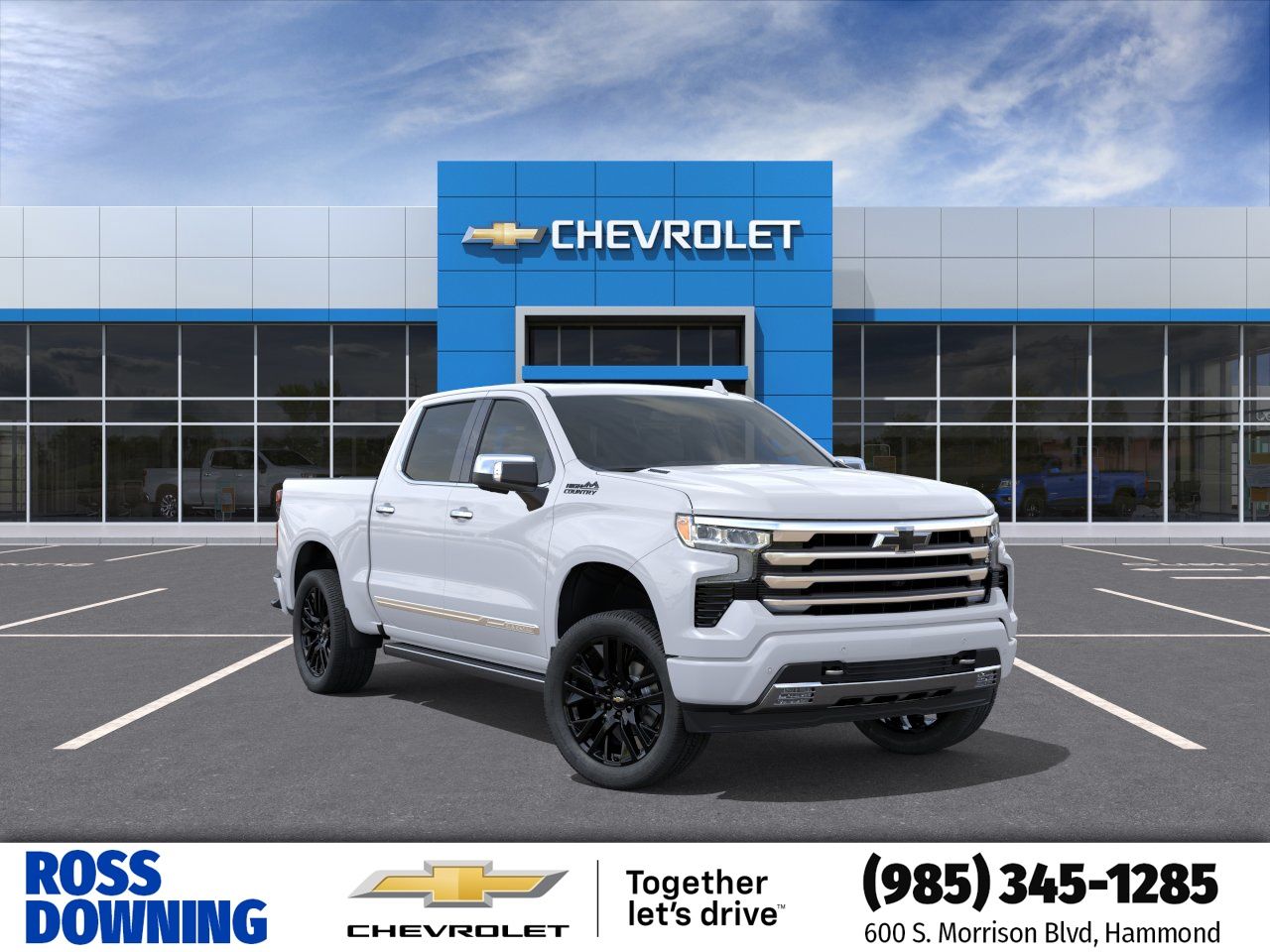 Polar White Tricoat 2026 Chevrolet Silverado 1500 Pickup Truck Four-Wheel Drive Automatic