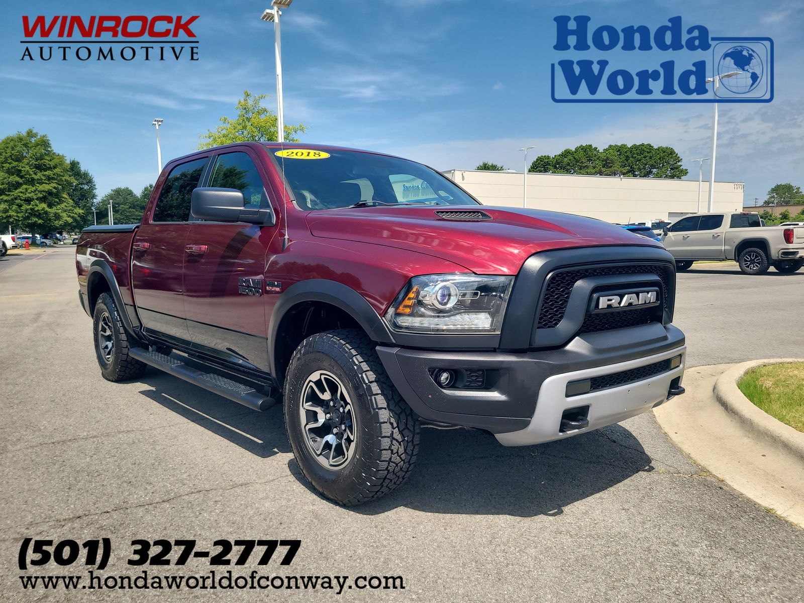 Red 2018 RAM 1500 Pickup Truck Four-Wheel Drive 8-Speed Automatic