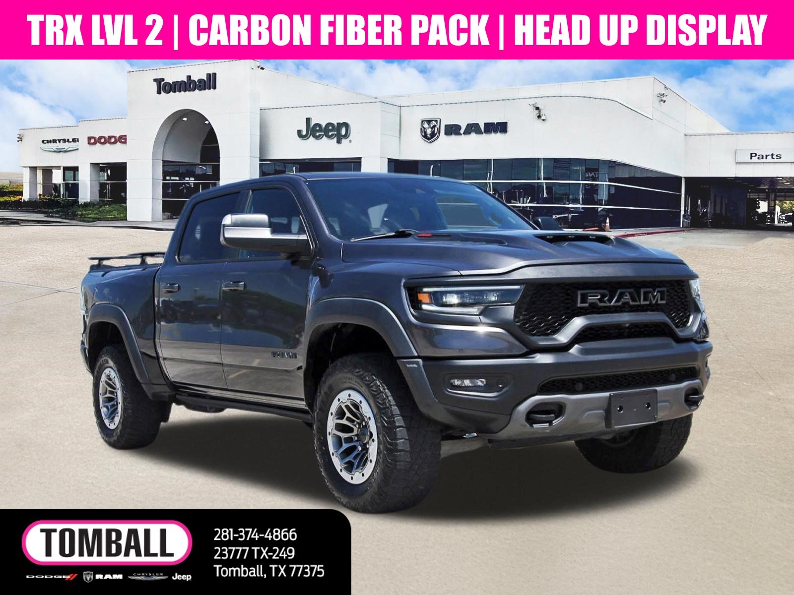 Gray (Granite Crystal Metallic Clearcoat) 2022 RAM 1500 TRX Crew Cab 4WD Pickup Truck All-Wheel Drive 8-Speed Automatic