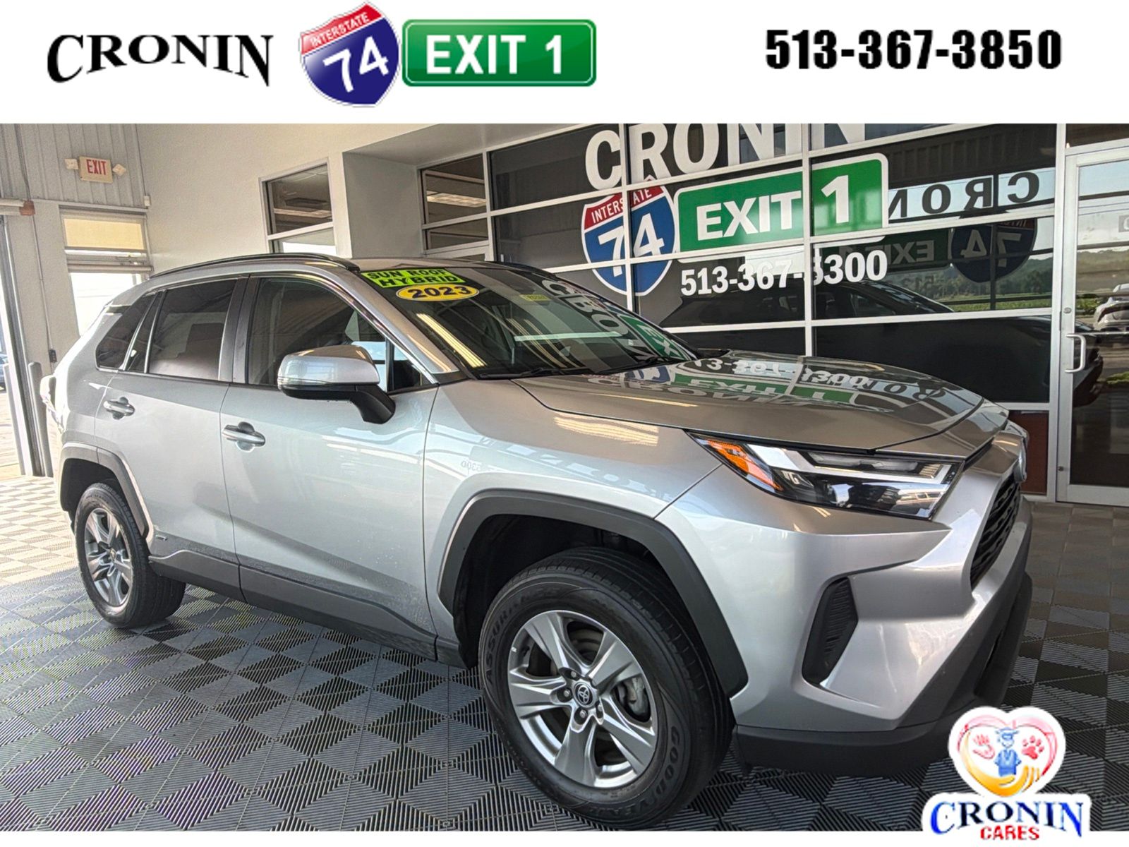 Silver Sky Metallic 2023 Toyota RAV4 Hybrid SUV / Crossover All-Wheel Drive Continuously Variable Transmission