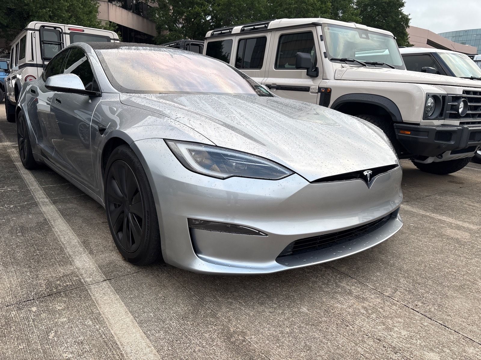 Lunar Silver 2024 Tesla Model S AWD Sedan All-Wheel Drive 1-Speed Automatic