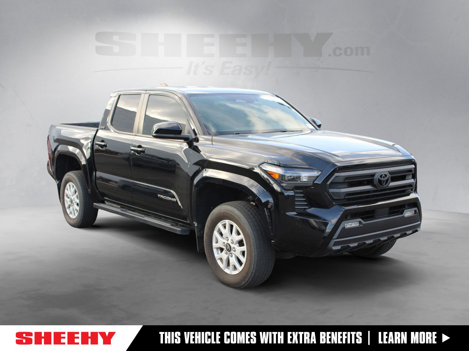 Black 2024 Toyota Tacoma SR5 Double Cab RWD Pickup Truck 4X2 8-Speed Automatic