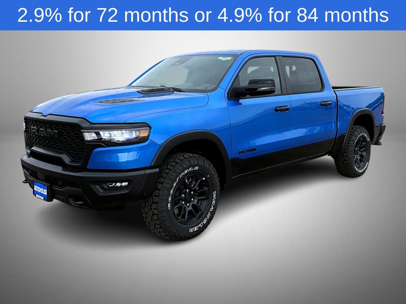 Hydro Blue Pearlcoat 2026 RAM 1500 Rebel Crew Cab 4WD Pickup Truck Four-Wheel Drive 8-Speed Automatic
