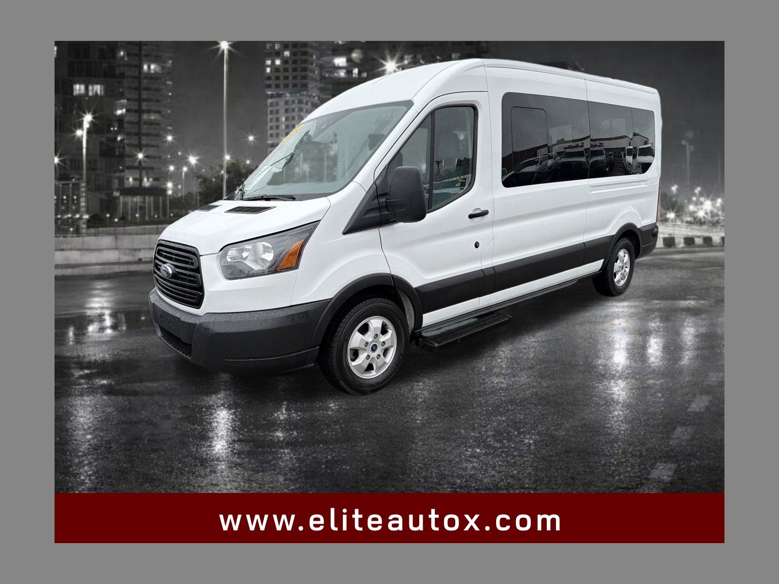 Oxford White 2019 Ford Transit Passenger 350 XL Medium Roof LWB RWD with Sliding Passenger-Side Door Van Rear-Wheel Drive 6-Speed Automatic Overdrive
