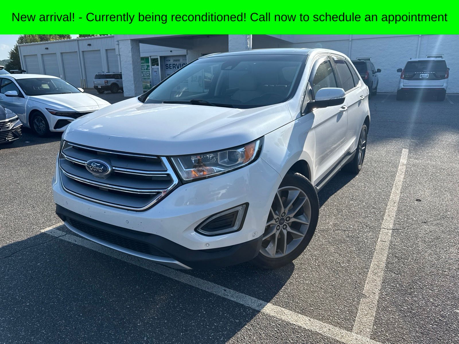 White Platinum 2017 Ford Edge SUV / Crossover All-Wheel Drive 6-Speed Automatic