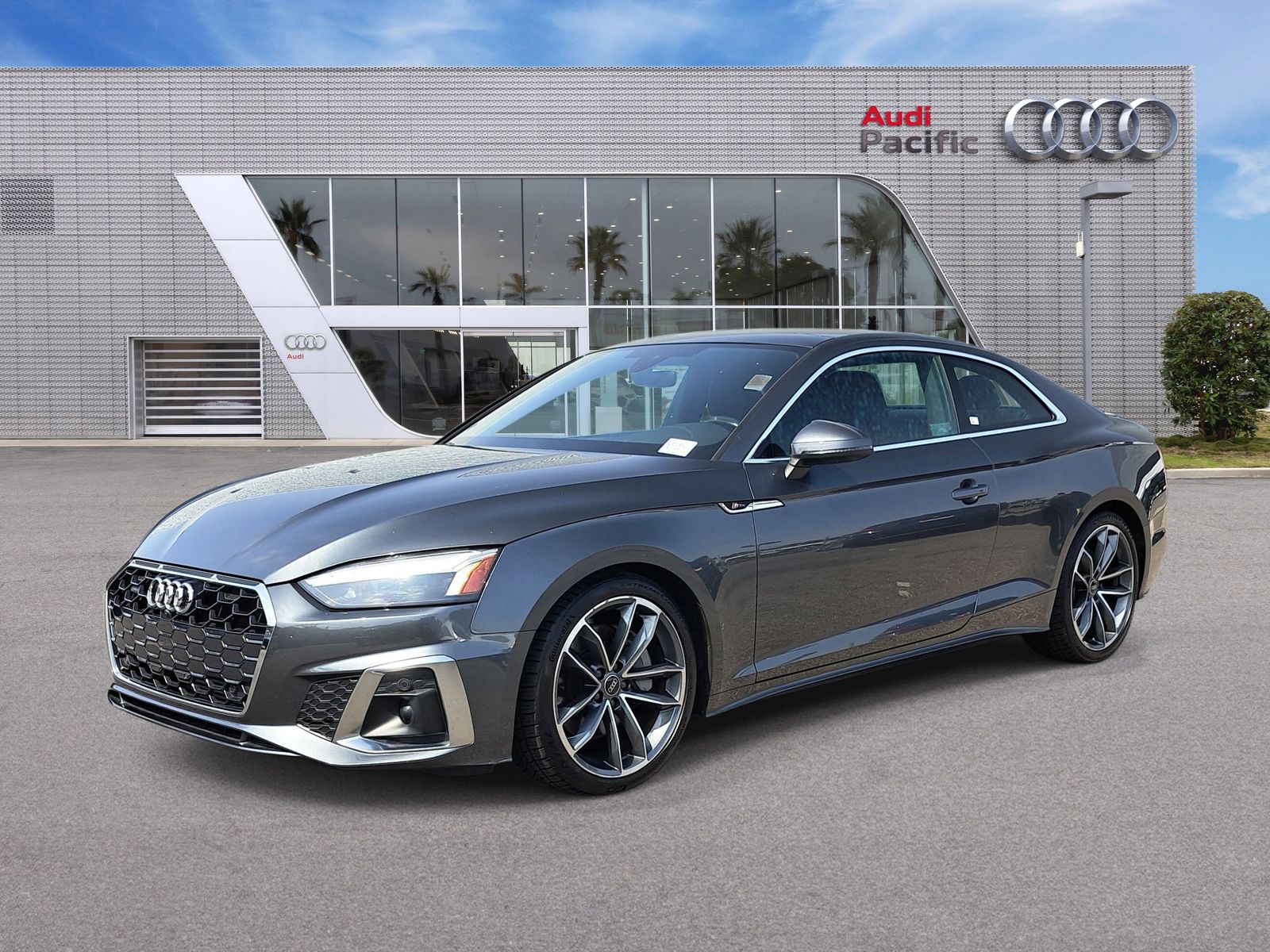 Daytona Gray Pearl Effect 2023 Audi A5 quattro Premium Plus S Line 45 TFSI Coupe AWD Coupe All-Wheel Drive 7-Speed Automatic