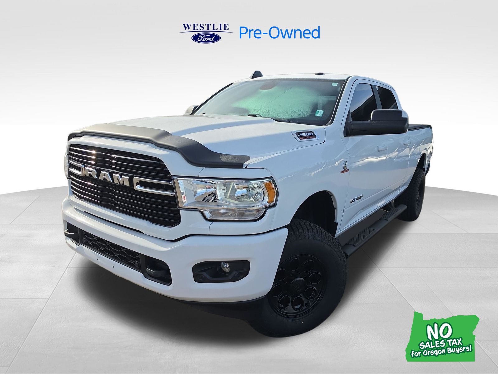 Bright White Clearcoat 2019 RAM 2500 Big Horn Crew Cab 4WD Pickup Truck Four-Wheel Drive 6-Speed Automatic