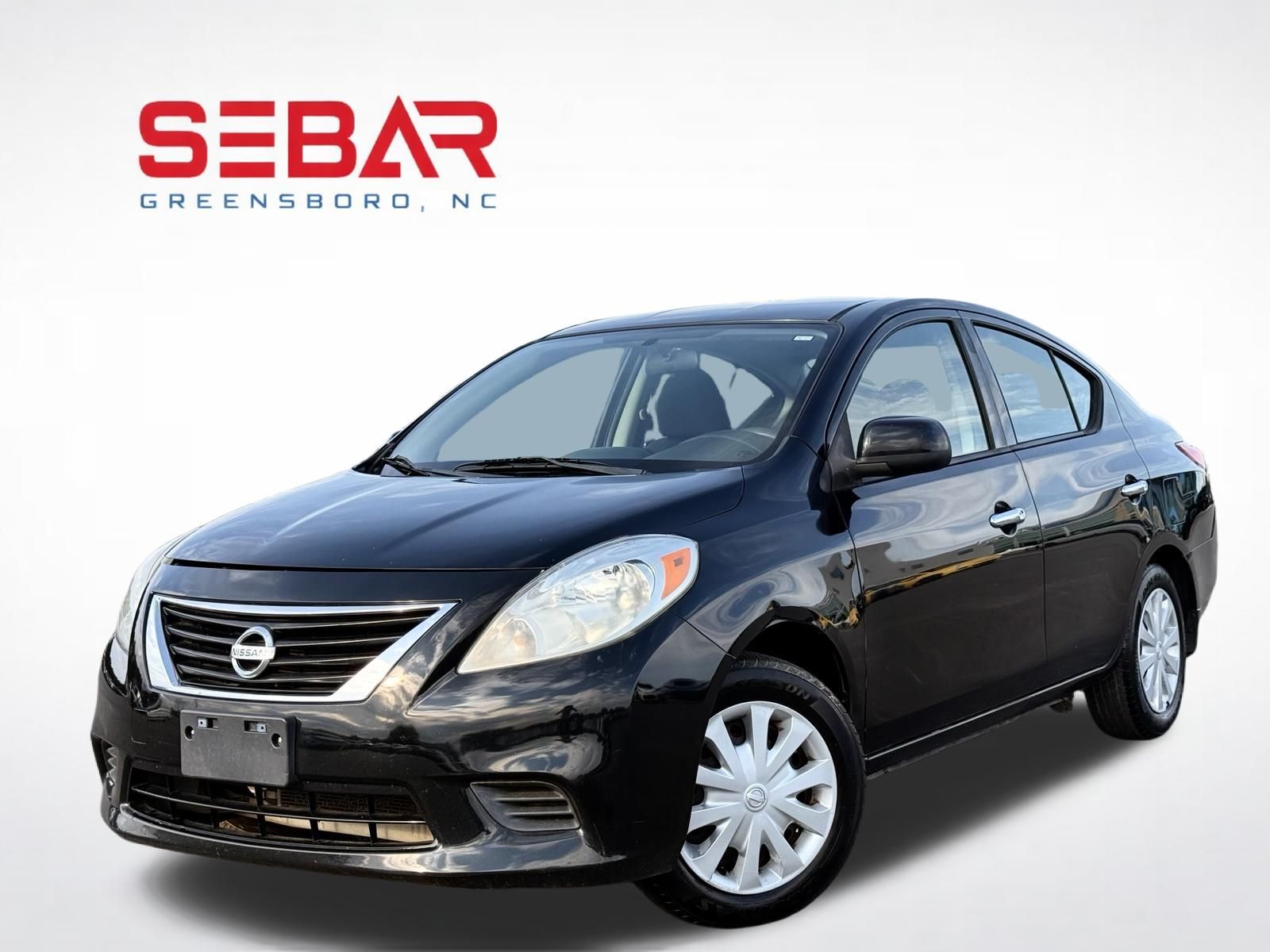 Super Black Metallic 2014 Nissan Versa Sedan Front-Wheel Drive Continuously Variable Transmission