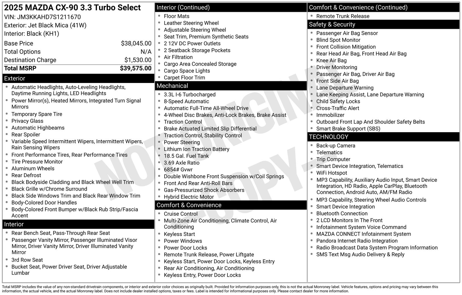 Used Car 2025 Mazda Cx-90  3.3 Turbo Select For Sale Under $35,000 In Austin, Texas