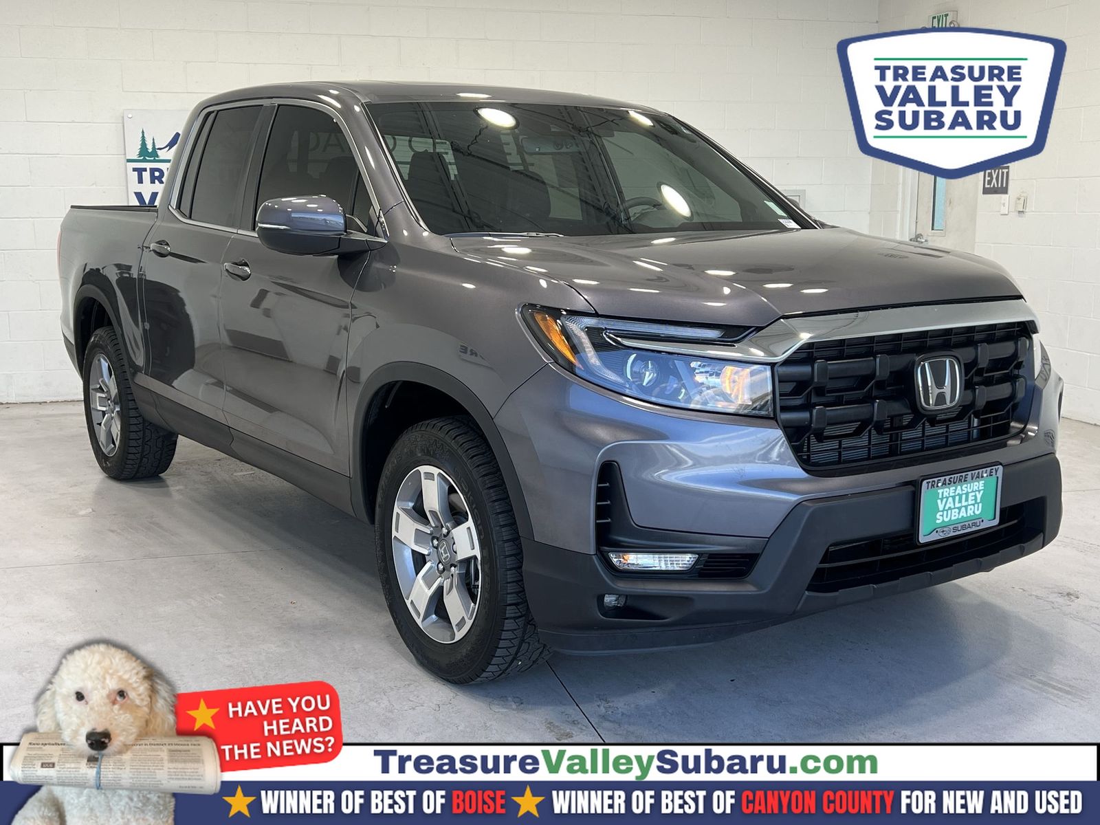 Gray 2026 Honda Ridgeline Pickup Truck All-Wheel Drive 9-Speed Automatic