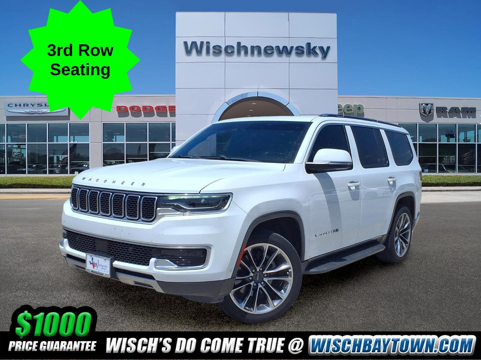 2022 Jeep Wagoneer Series II White at Texan Dodge Chrysler Jeep Ram
