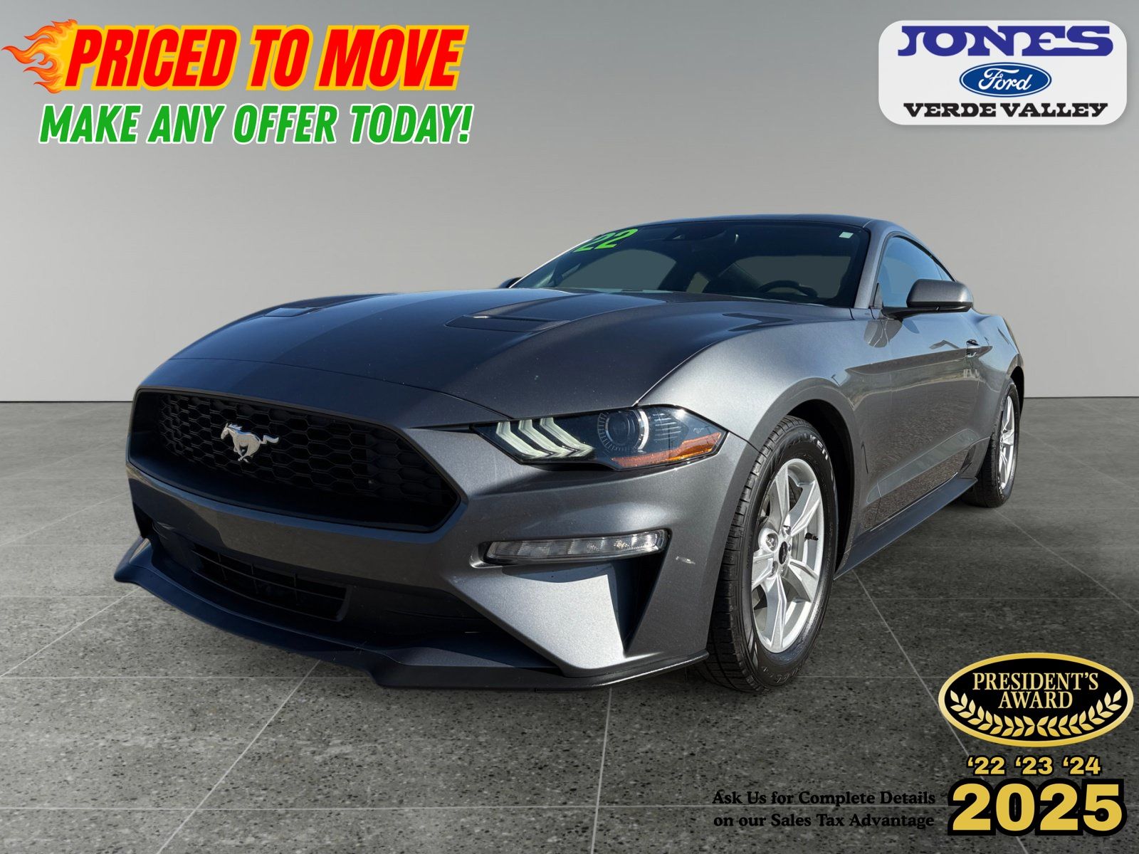 Gray Metallic 2022 Ford Mustang Coupe Rear-Wheel Drive Automatic