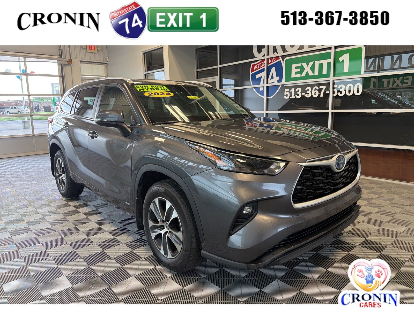 Magnetic Gray Metallic 2024 Toyota Highlander Hybrid SUV / Crossover All-Wheel Drive Continuously Variable Transmission