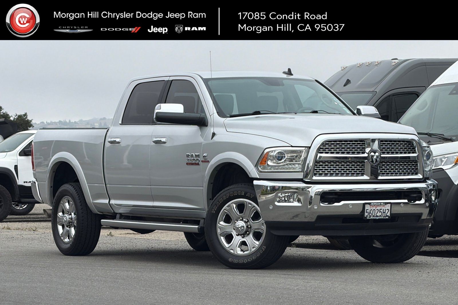 Bright Silver Clearcoat Metallic 2017 RAM 3500 Pickup Truck Four-Wheel Drive 6-Speed Automatic