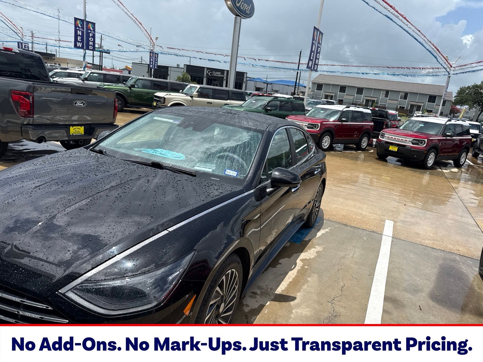 Onyx Black 2023 Hyundai Sonata Hybrid Sedan Front-Wheel Drive 6-Speed Automatic
