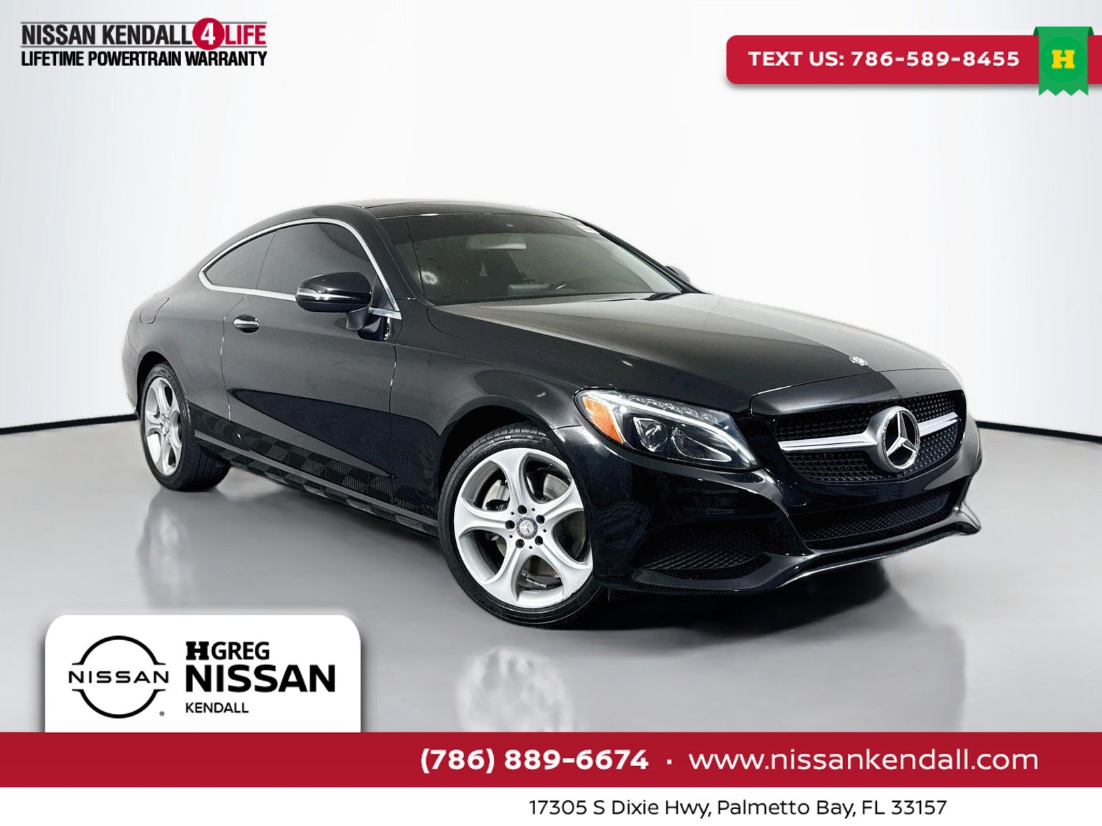 Black 2017 Mercedes-Benz C-Class Coupe Rear-Wheel Drive 7-Speed Automatic