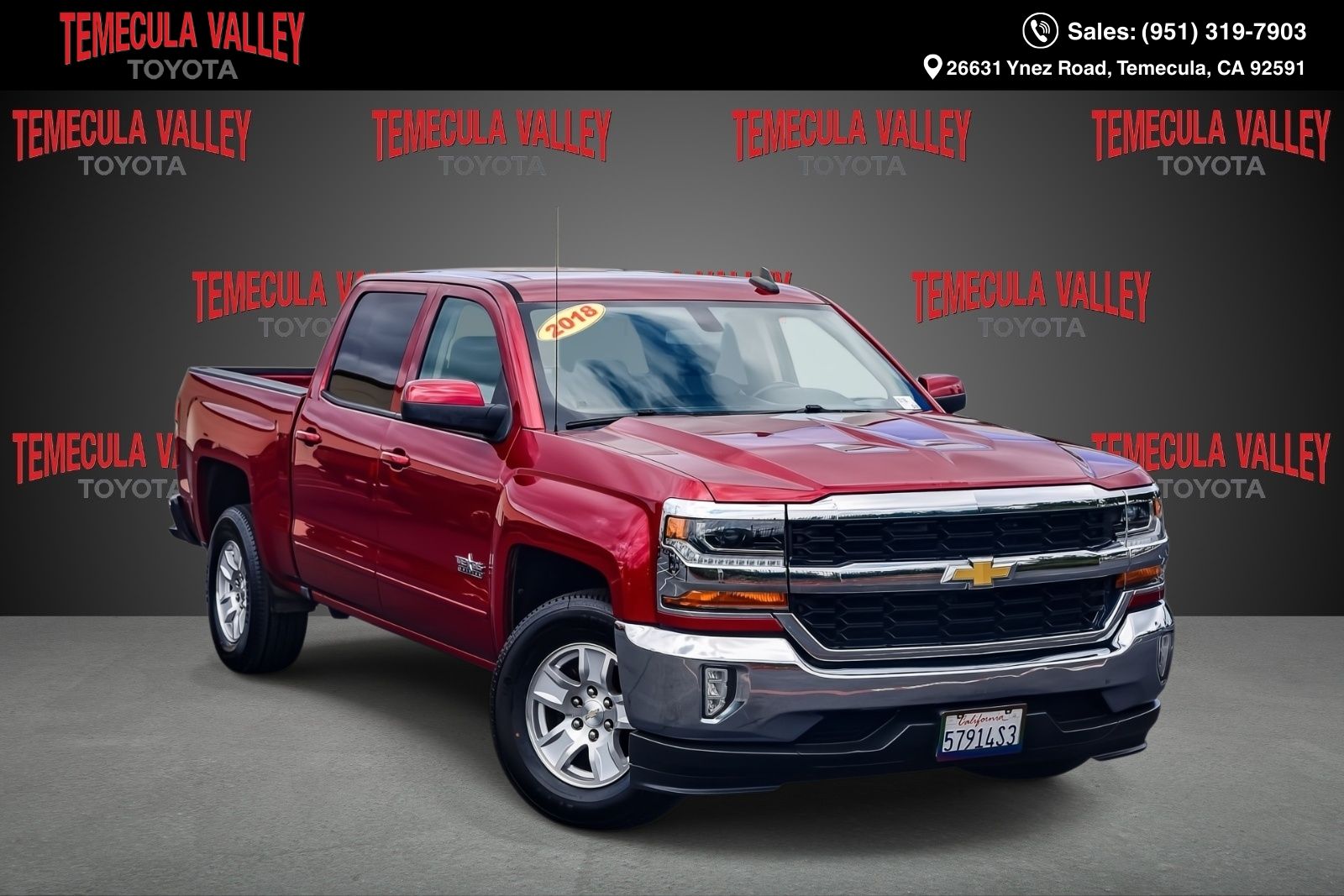 Cajun Red Tintcoat 2018 Chevrolet Silverado 1500 LT Crew Cab RWD Pickup Truck 4X2 8-Speed Automatic