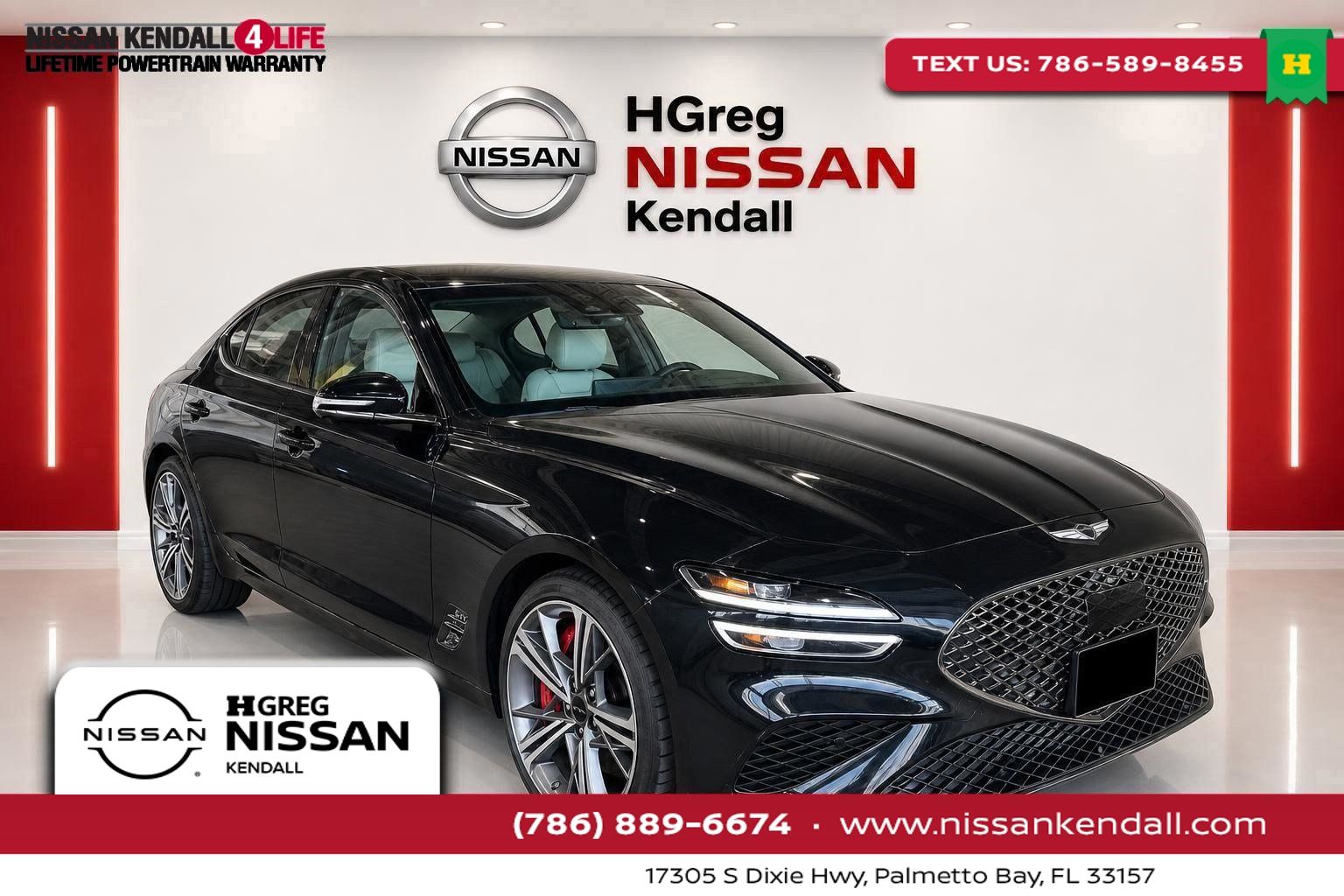 Vik Black 2025 Genesis G70 Sedan Rear-Wheel Drive 8-Speed Automatic