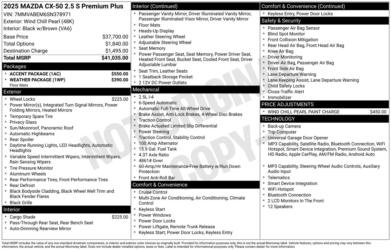 Used Car 2025 Mazda Cx-50  2.5 S Premium Plus Package For Sale Under $35,000 In Austin, Texas