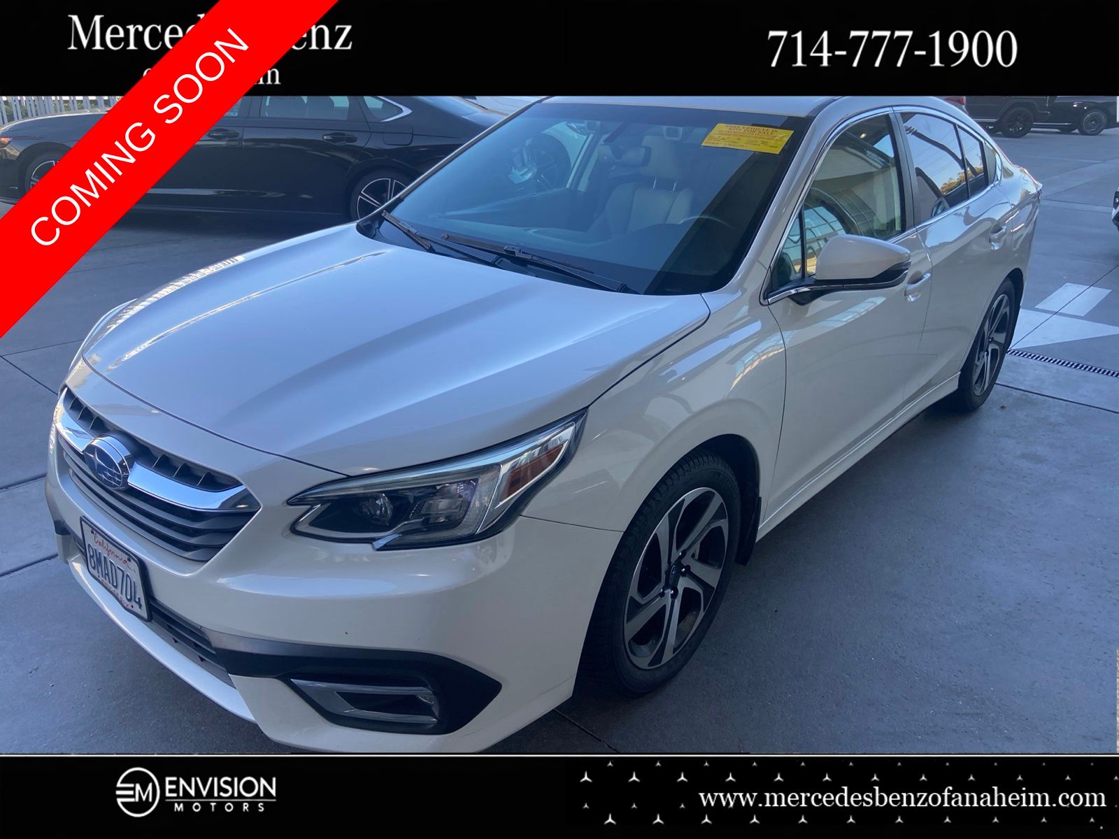 Crystal White Pearl 2020 Subaru Legacy Sedan All-Wheel Drive Continuously Variable Transmission