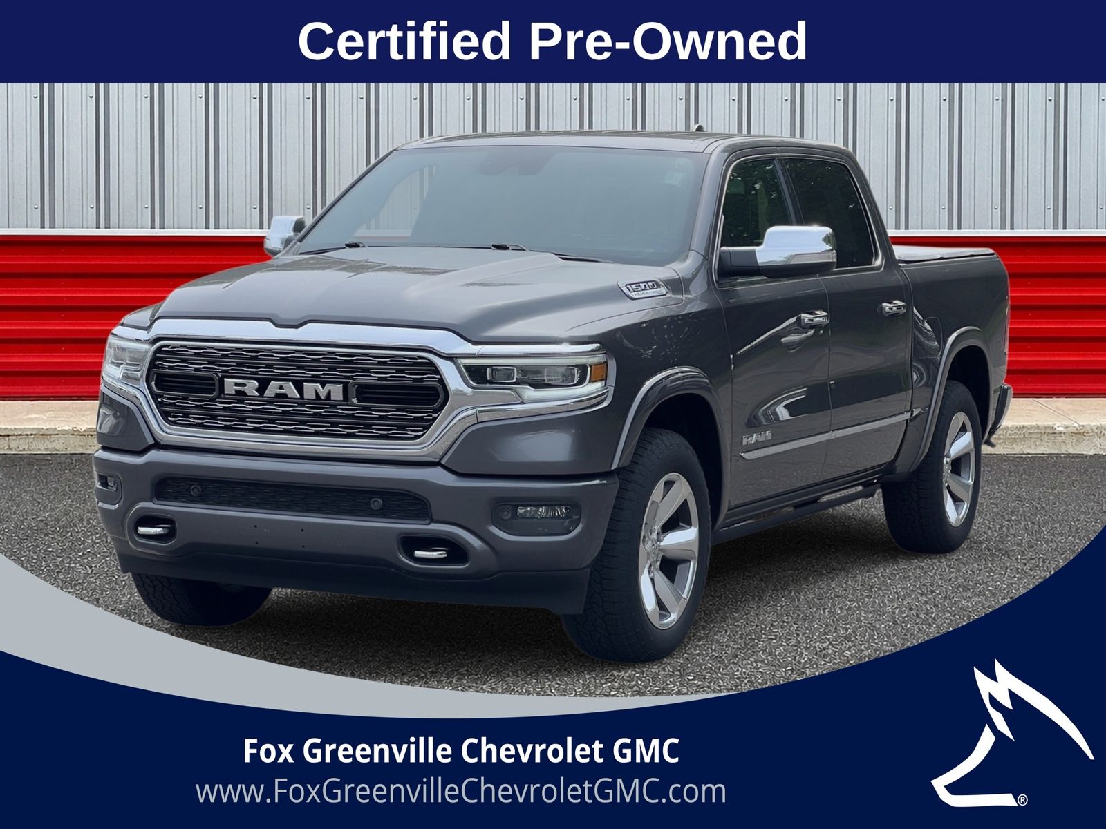 Gray (Granite Crystal Metallic Clearcoat) 2021 RAM 1500 Pickup Truck Four-Wheel Drive 8-Speed Automatic
