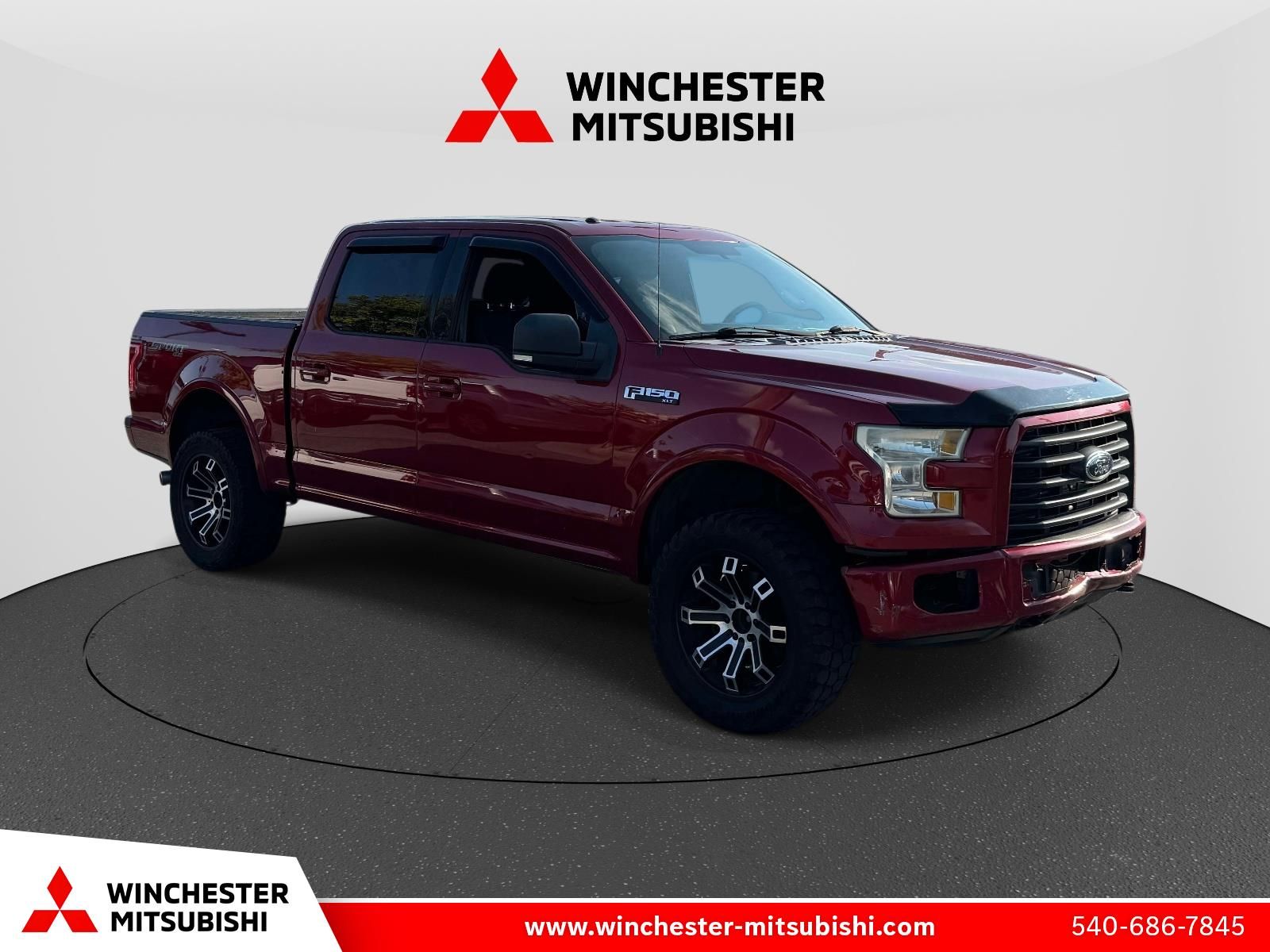 Red 2015 Ford F-150 Pickup Truck Four-Wheel Drive 6-Speed Automatic