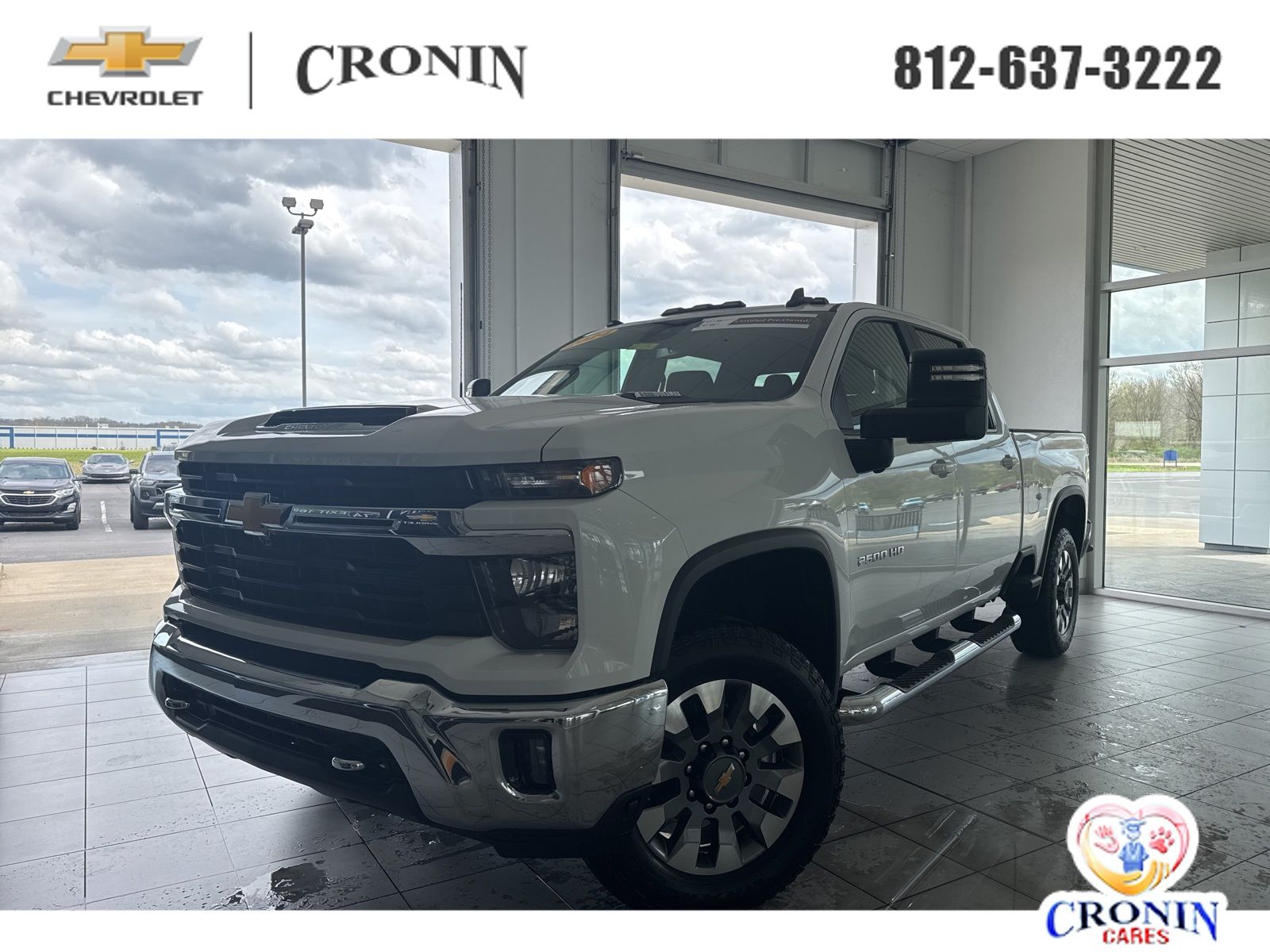 Summit White 2024 Chevrolet Silverado 2500HD LT Crew Cab 4WD Pickup Truck Four-Wheel Drive Automatic
