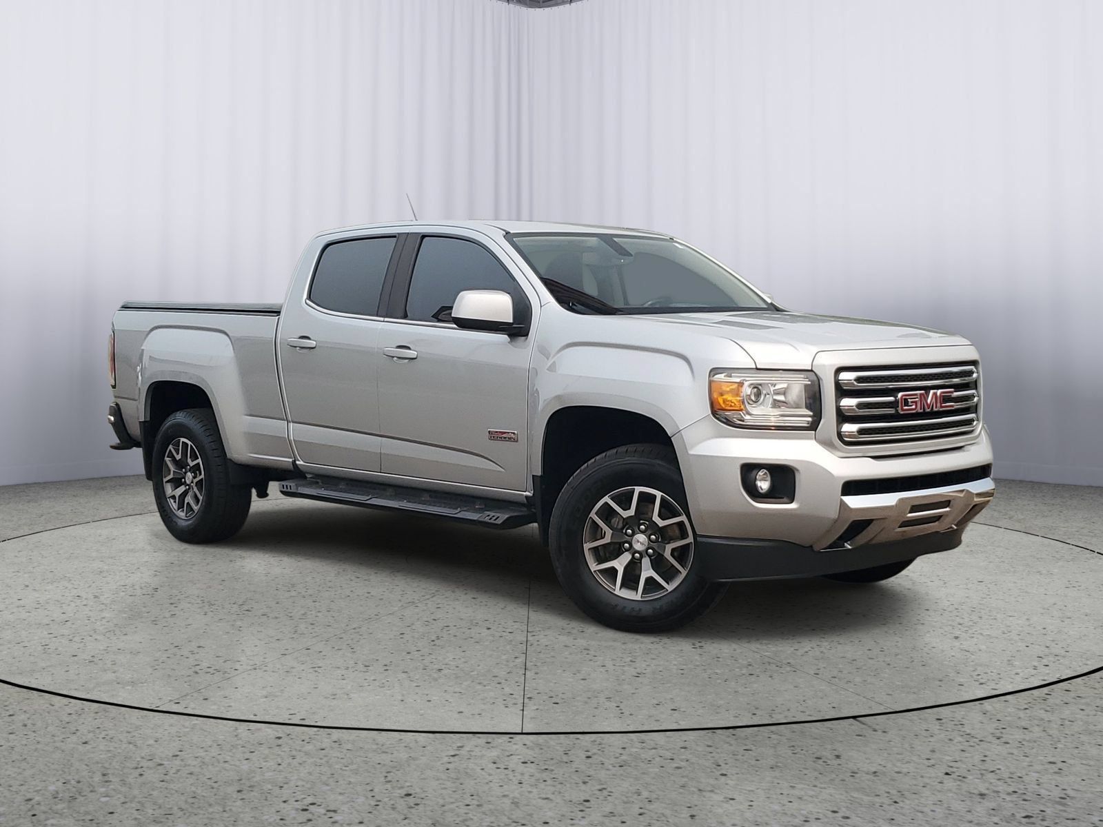 Silver 2017 GMC Canyon Pickup Truck Four-Wheel Drive 8-Speed Automatic