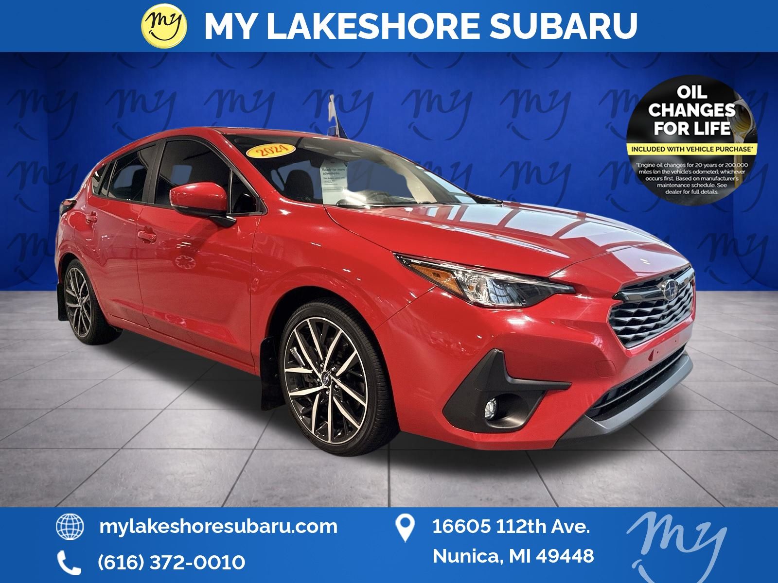 Pure Red 2024 Subaru Impreza Sport AWD Wagon All-Wheel Drive Continuously Variable Transmission