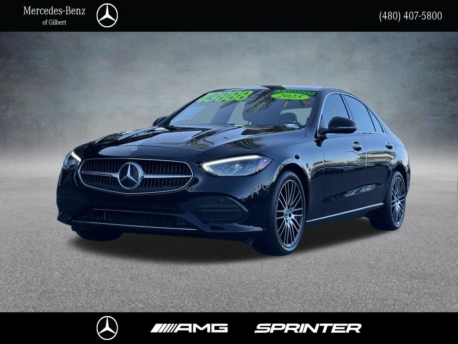 Black 2025 Mercedes-Benz C-Class C 300 RWD Sedan Rear-Wheel Drive 9-Speed Automatic
