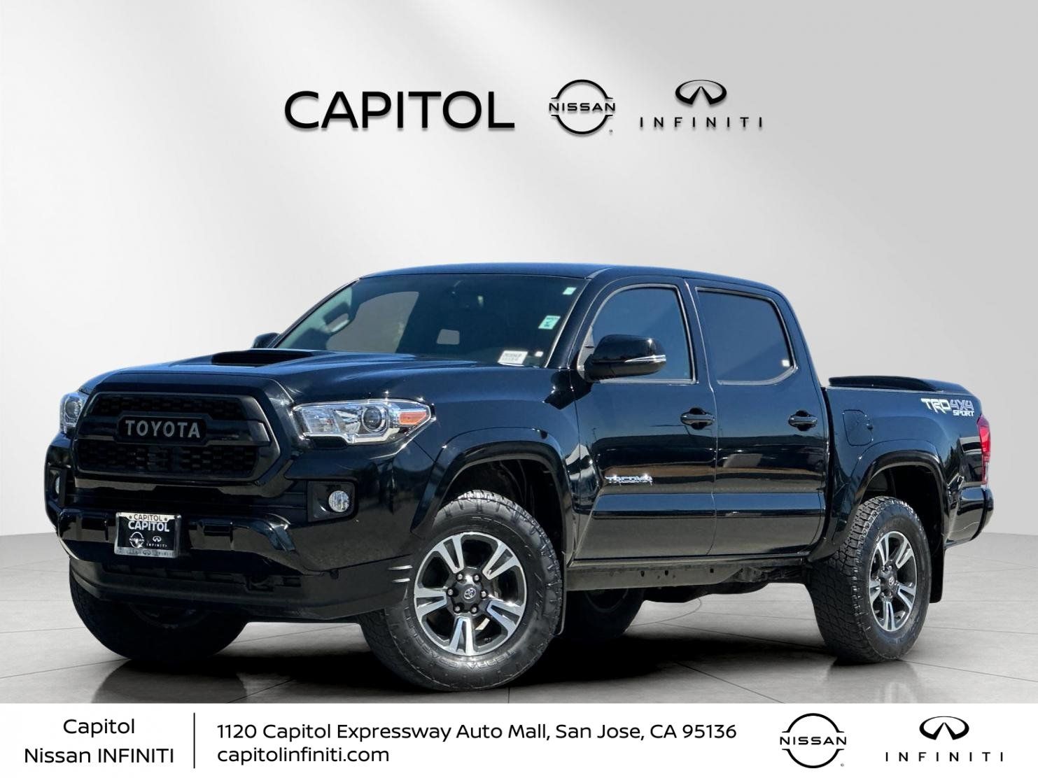 Black 2016 Toyota Tacoma Pickup Truck Four-Wheel Drive 6-Speed Automatic