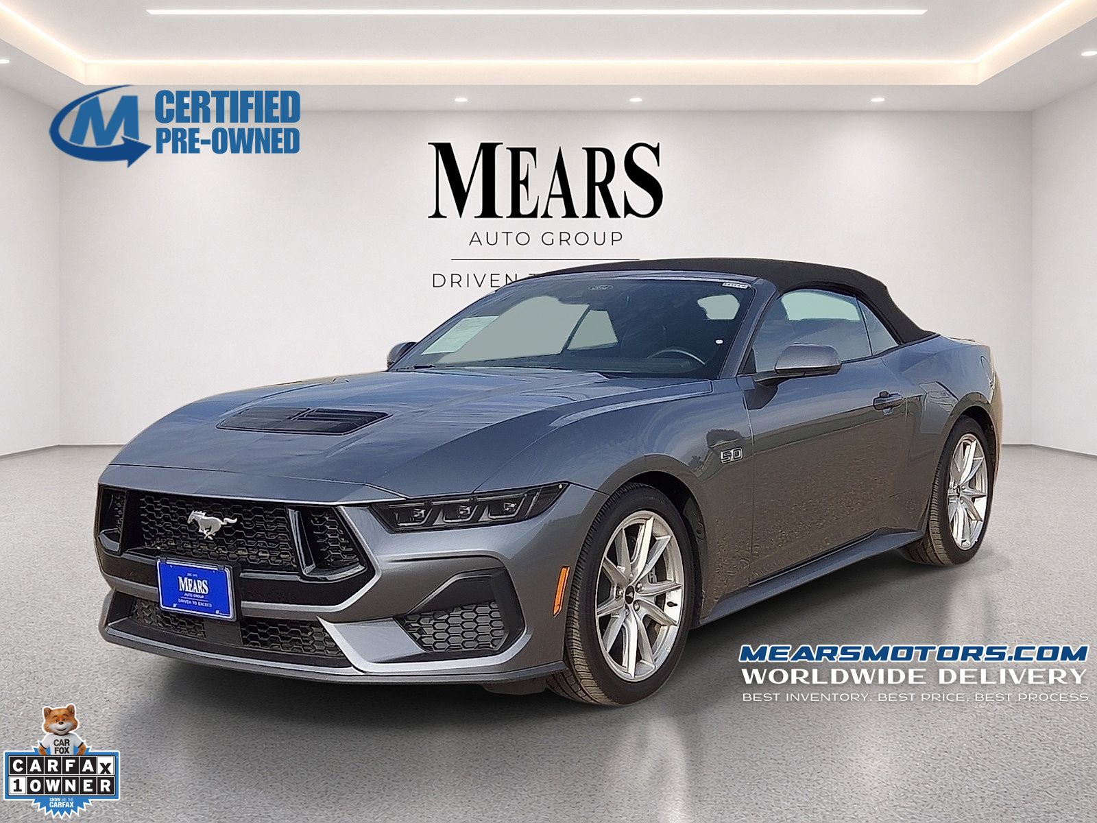 Carbonized Gray Metallic 2025 Ford Mustang Convertible Rear-Wheel Drive Automatic