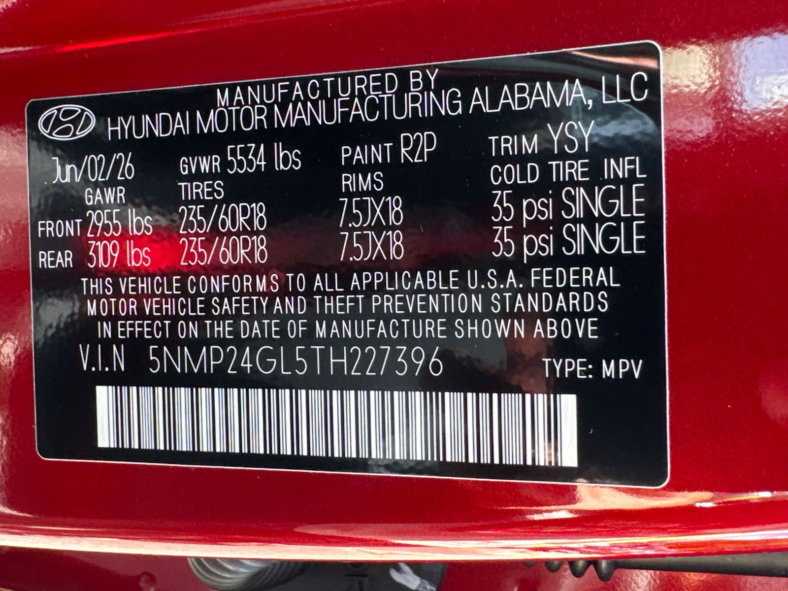 New 2026 Red Hyundai SEL image 33