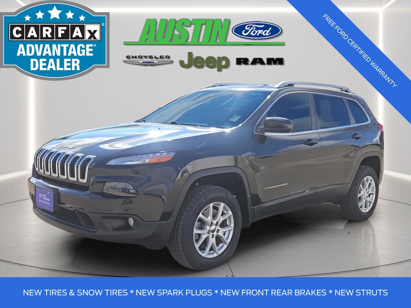 Diamond Black Crystal Pearlcoat 2017 Jeep Cherokee Latitude 4WD SUV / Crossover Four-Wheel Drive 9-Speed Automatic
