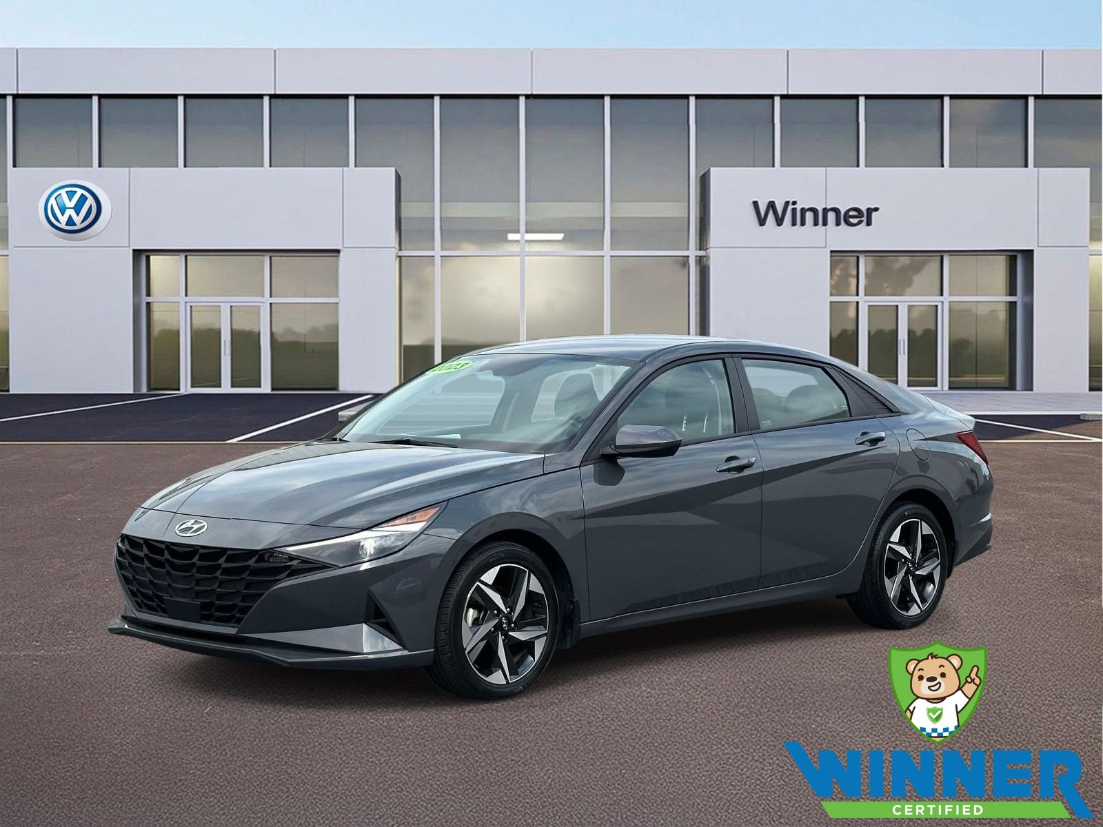 Ecotronic Gray 2023 Hyundai Elantra Sedan Front-Wheel Drive Continuously Variable Transmission