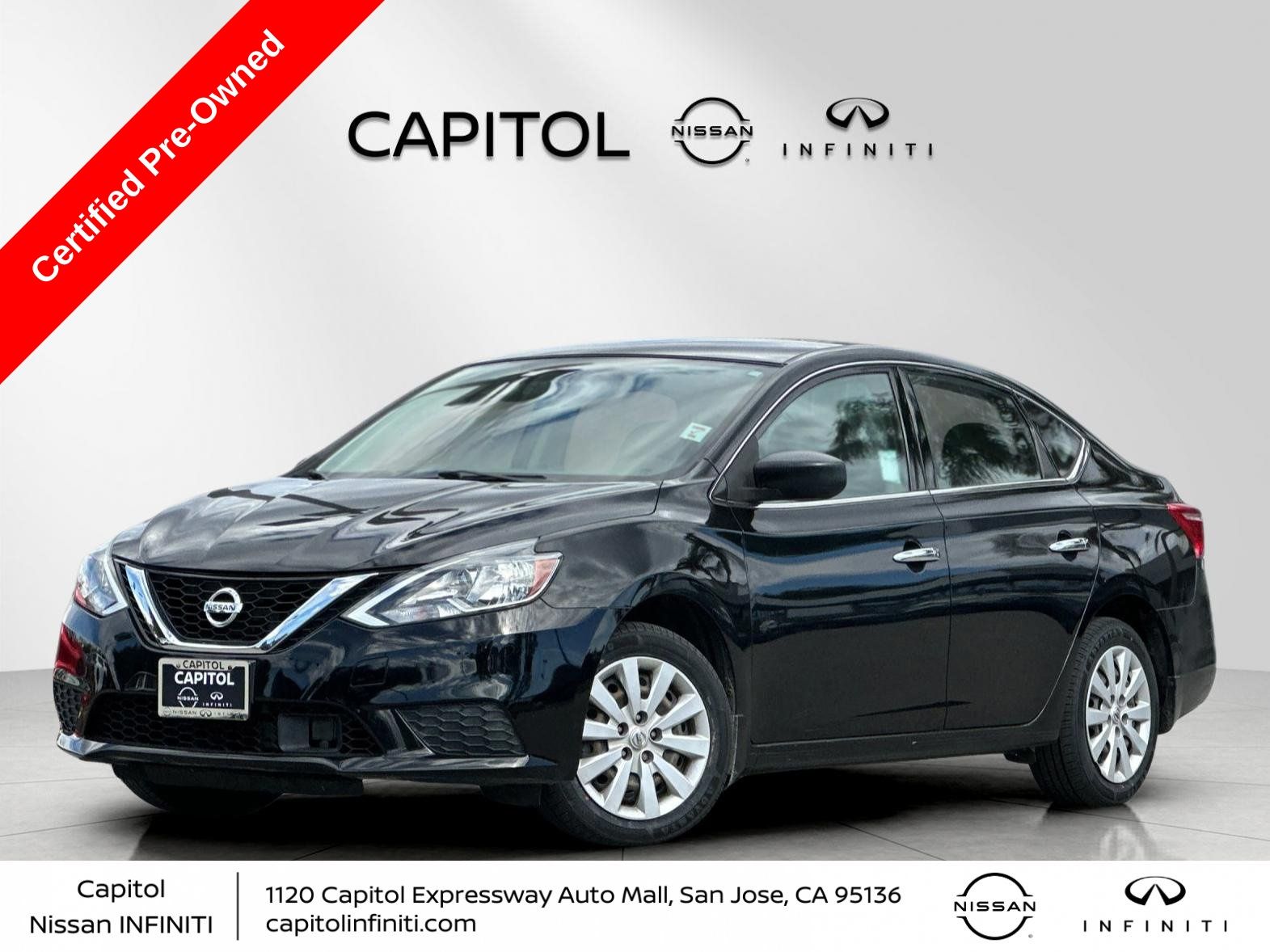 Super Black 2018 Nissan Sentra S FWD Sedan Front-Wheel Drive Continuously Variable Transmission