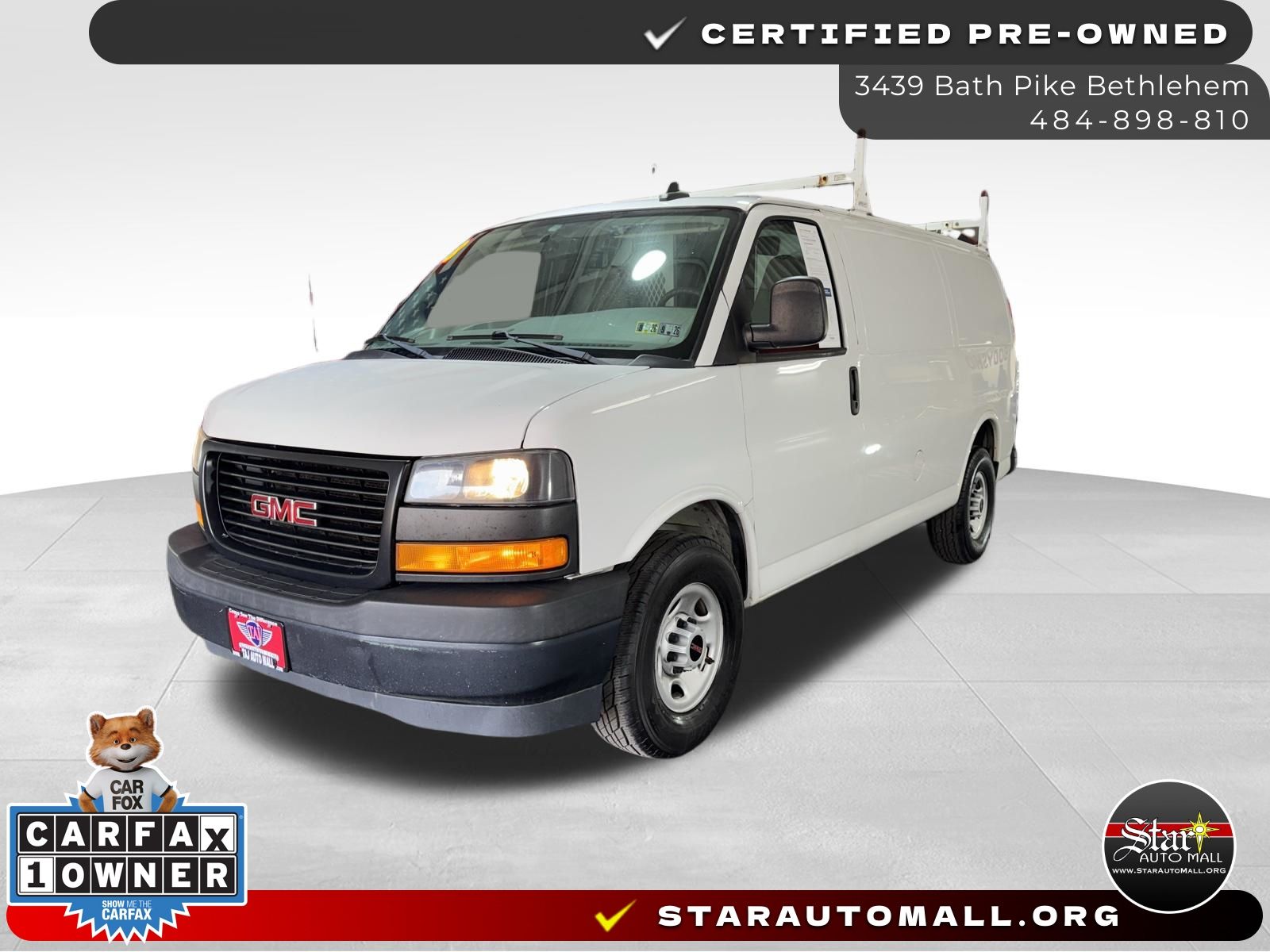 Summit White 2018 GMC Savana Cargo Van Rear-Wheel Drive 8-Speed Automatic Overdrive