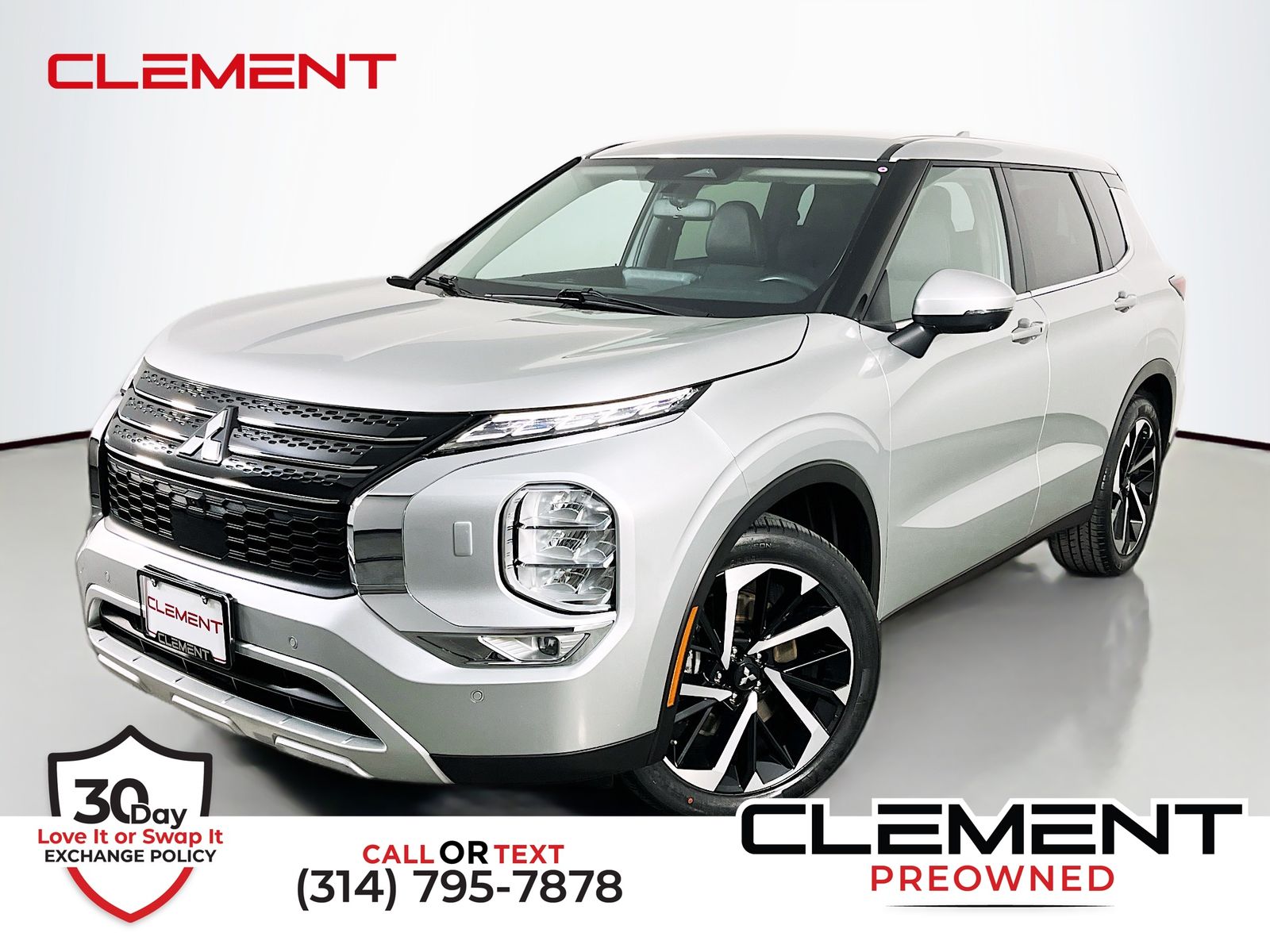 Alloy Silver Metallic 2024 Mitsubishi Outlander SE Black Edition S-AWC SUV / Crossover All-Wheel Drive Continuously Variable Transmission