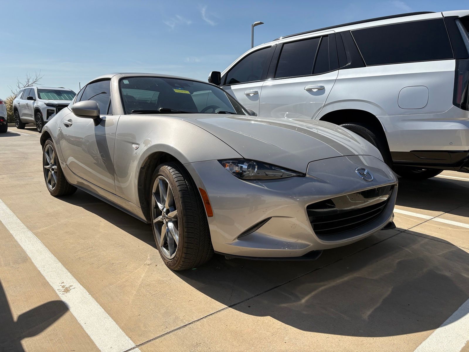 Gray (Platinum Quartz Metallic) 2022 Mazda MX-5 Miata Convertible Rear-Wheel Drive 6-Speed Manual