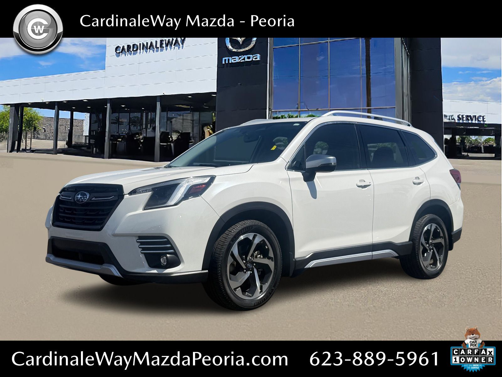 Crystal White Pearl 2022 Subaru Forester Touring Crossover AWD SUV / Crossover All-Wheel Drive Continuously Variable Transmission