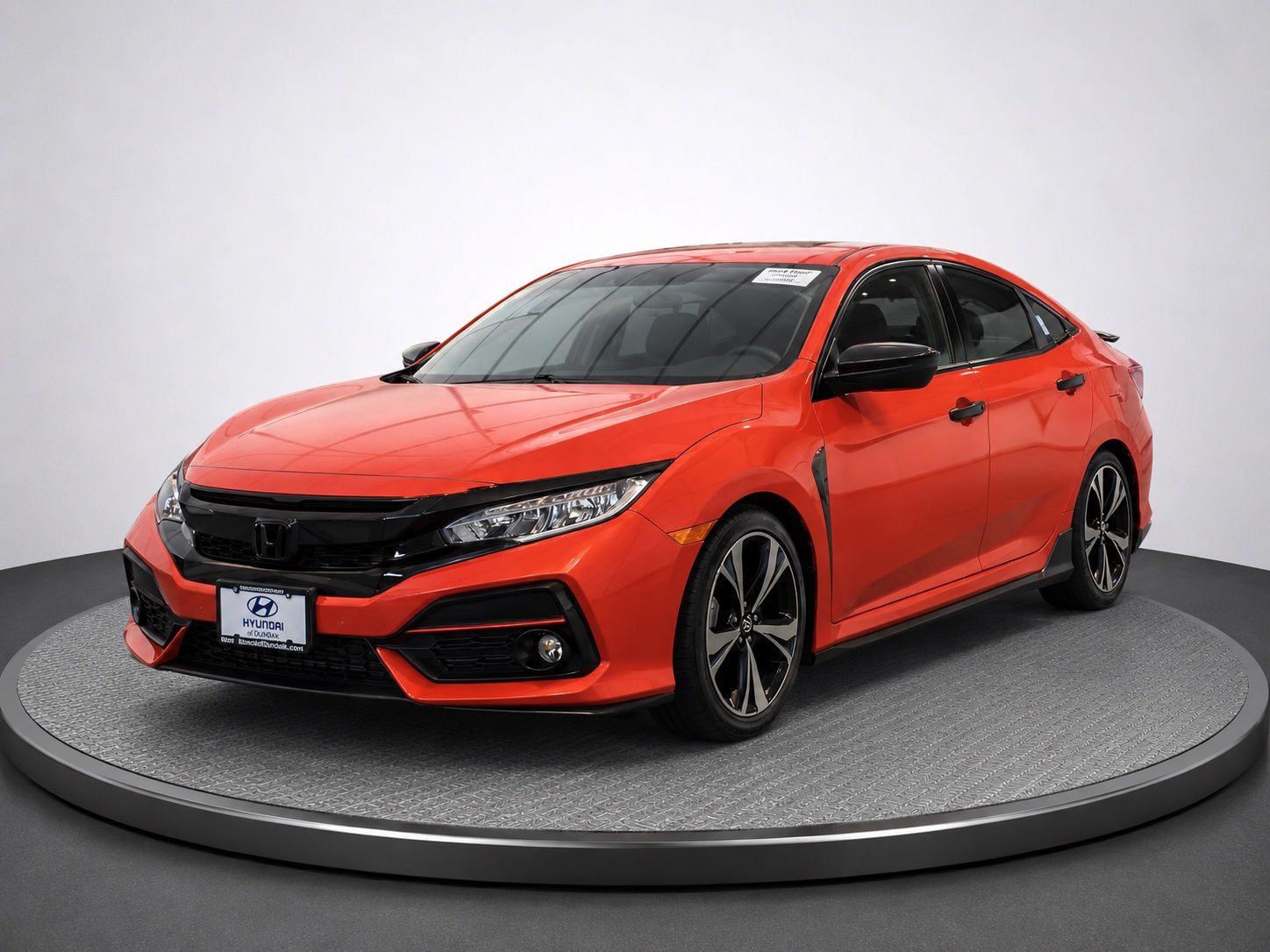 Red 2019 Honda Civic Sedan Front-Wheel Drive Continuously Variable Transmission