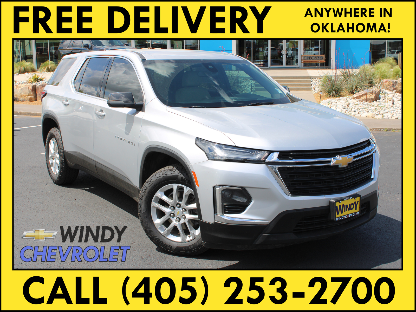 Silver Ice Metallic 2022 Chevrolet Traverse LS FWD SUV / Crossover Front-Wheel Drive 9-Speed Automatic